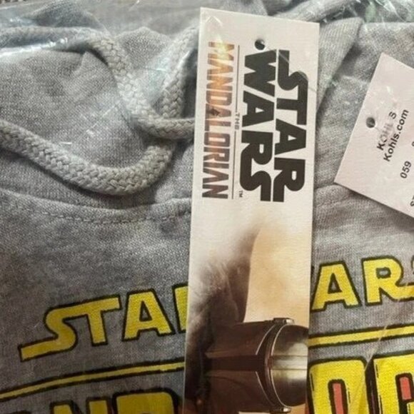 Star Wars Grogu Baby Yoda Mandalorian Mens Pullover Hoodie Sweatshirt Size Large - Picture 3 of 5